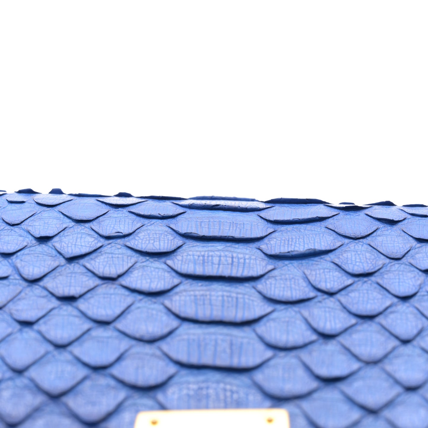 Snakeskin Medium Classic Box Flap Blue