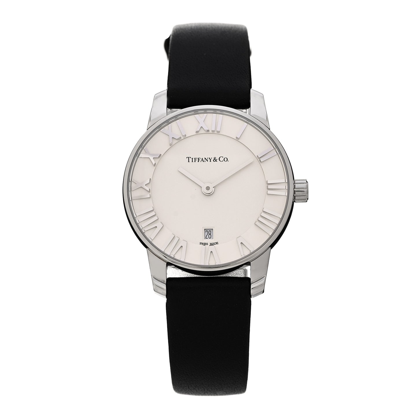 Stainless Steel Calfskin 29mm Atlas 2-Hand Quartz Watch