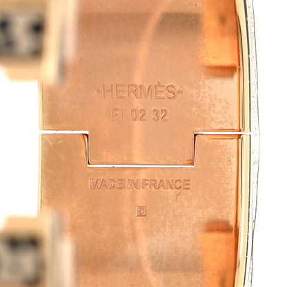 Hermes Enamel Printed Leopards Wide Clic Clac H Bracelet PM Songe Pastel 4 of 5