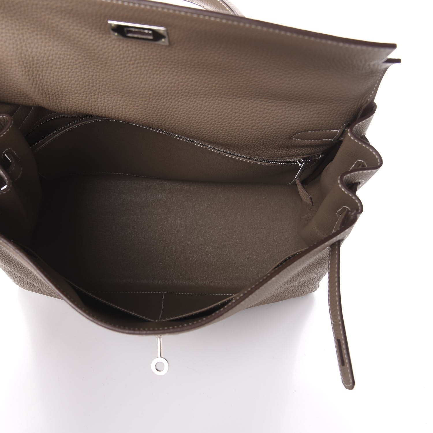 Hermes Togo Kelly Retourne 35 Etoupe 5 of 10