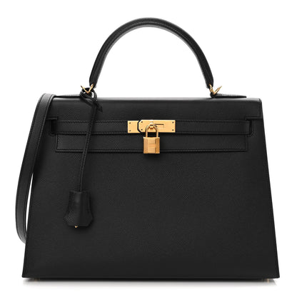 Hermes Epsom Kelly Sellier 32 Black 1 of 10