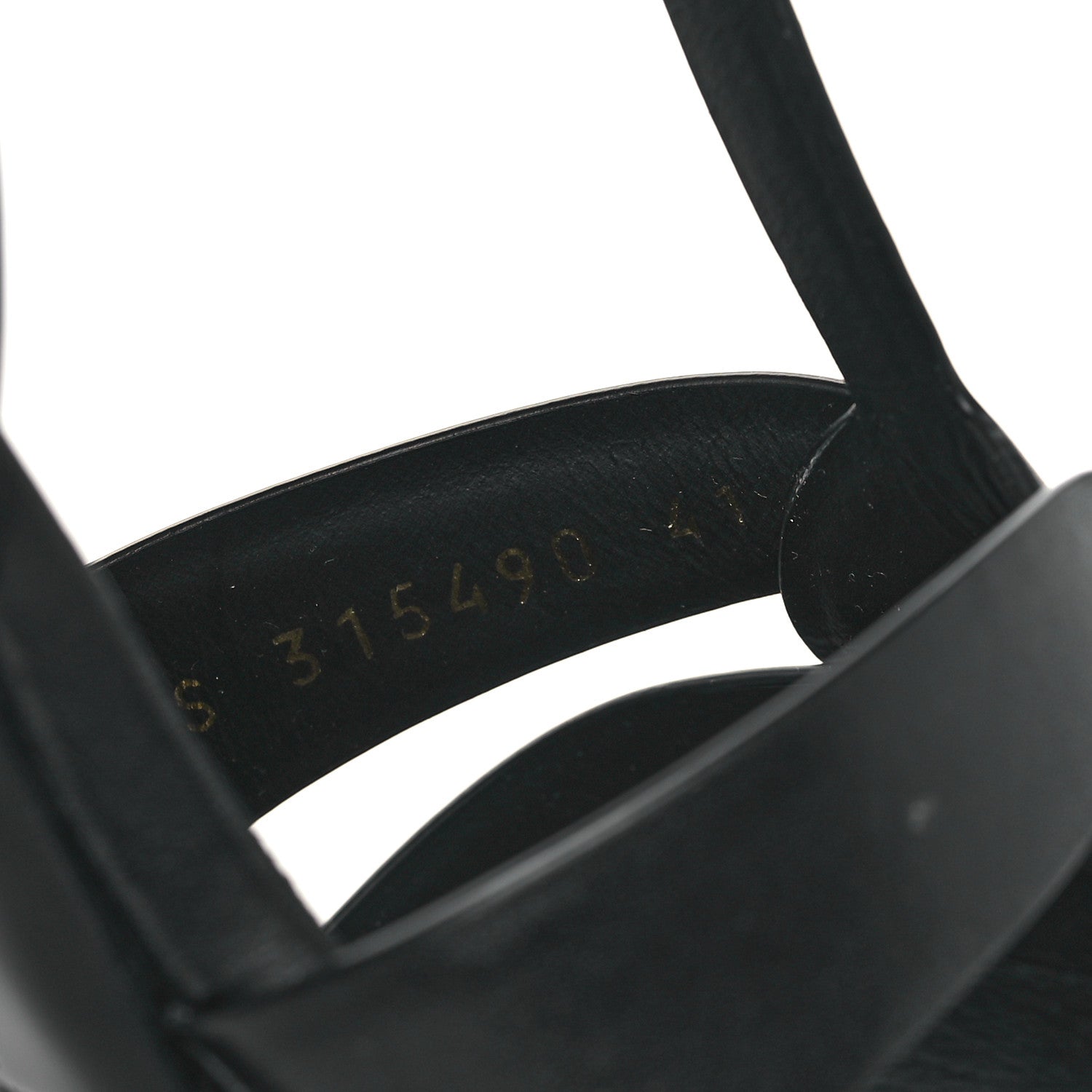 Saint Laurent Calfskin Tribute 75 Platform Sandals 41 Black 8 of 8