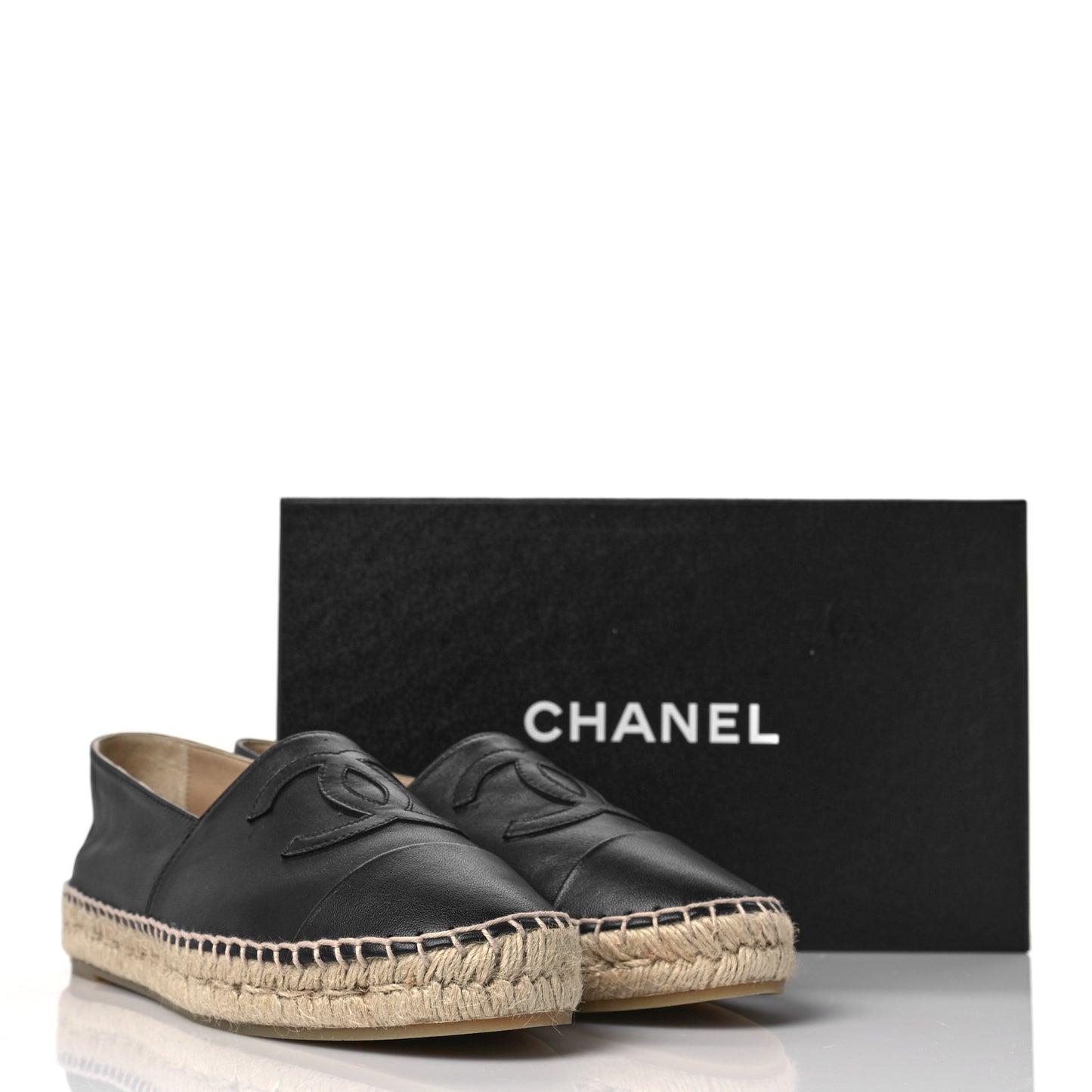 Lambskin CC Espadrilles 40 Black