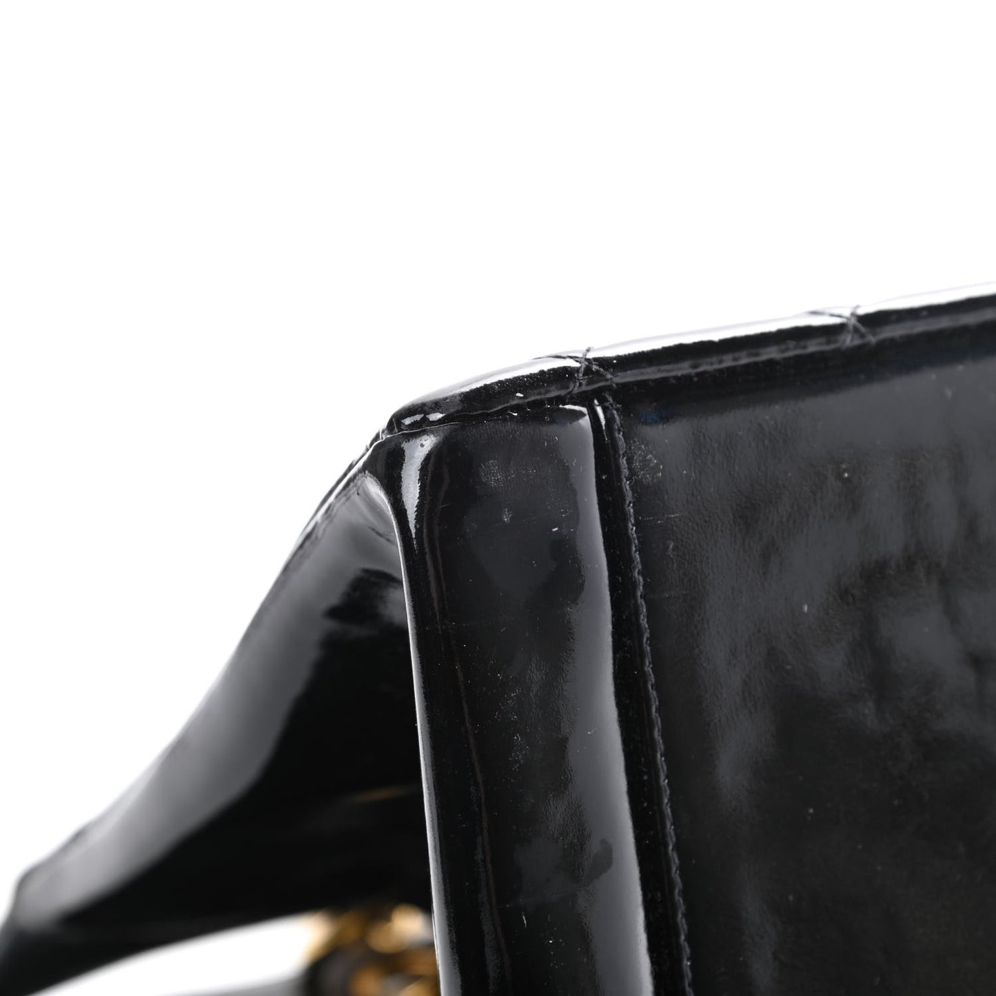 Patent Quilted Grand Shopping Tote GST Black