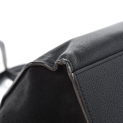 Celine Drummed Calfskin Suede Medium Trapeze Black 12 of 18