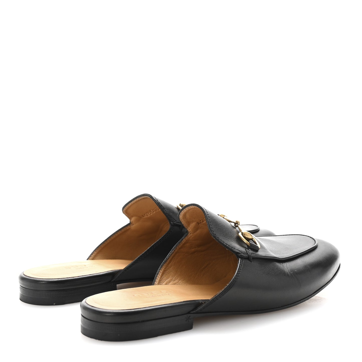 Calfskin Womens Princetown Slippers 36.5 Black