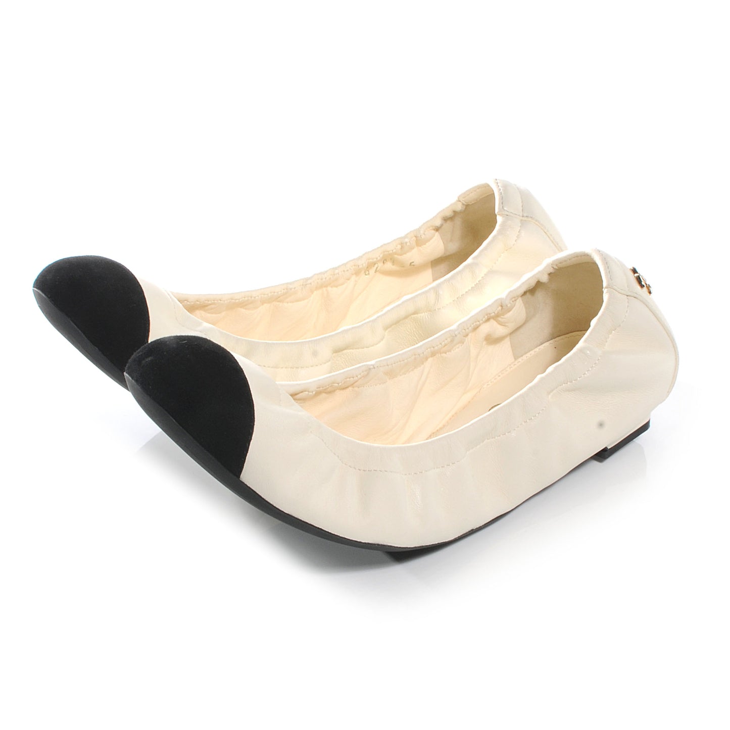 Suede Classic CC Cap Toe Ballet Flats 35.5 Beige