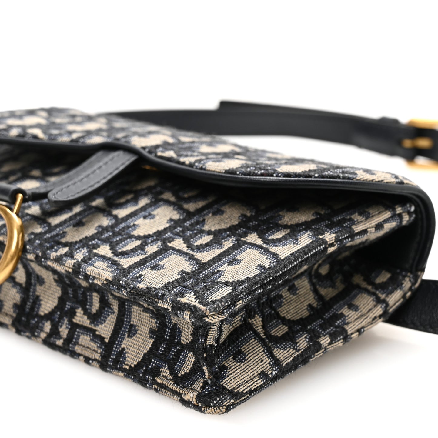 Oblique Saddle Belt Bag Blue
