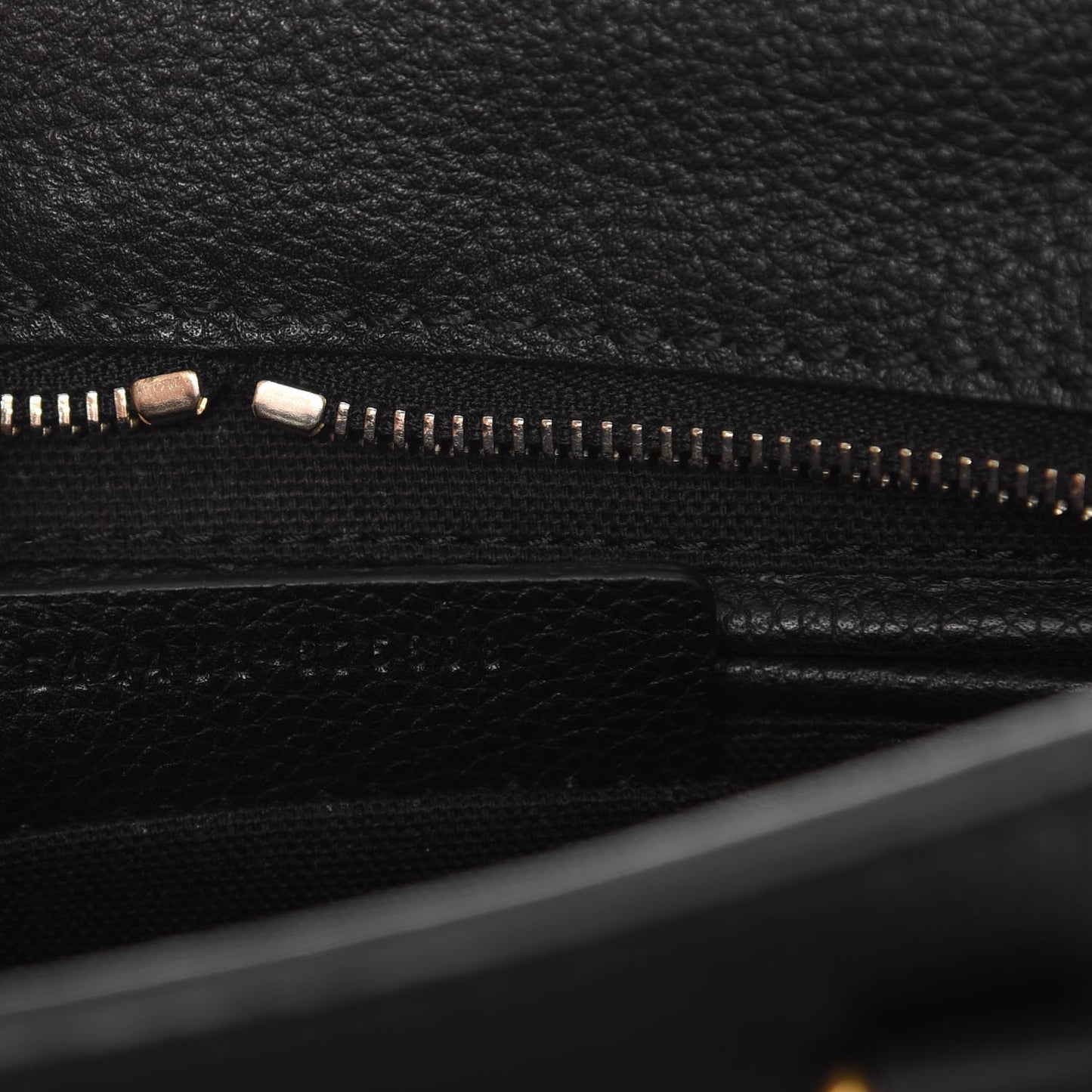 Pebbled Calfskin Mini Padlock Tote Black