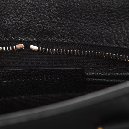Alexander McQueen Pebbled Calfskin Mini Padlock Tote Black 8 of 9