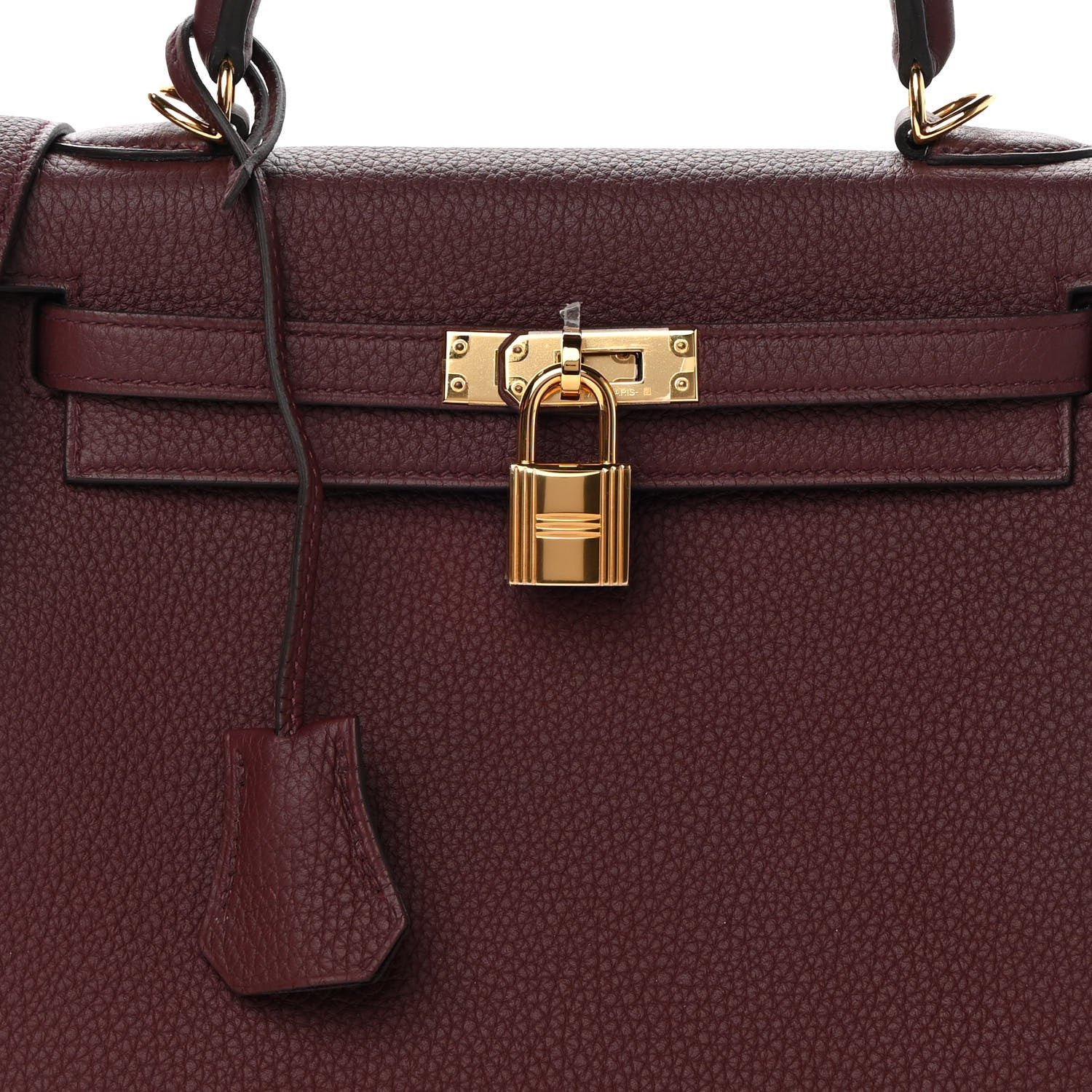 Hermes Togo Kelly Retourne 25 Bordeaux 8 of 11