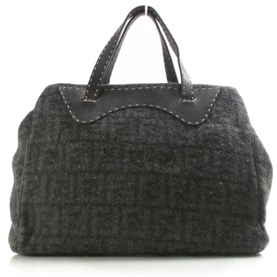 Wool Calfskin Romano Selleria Monogram Satchel