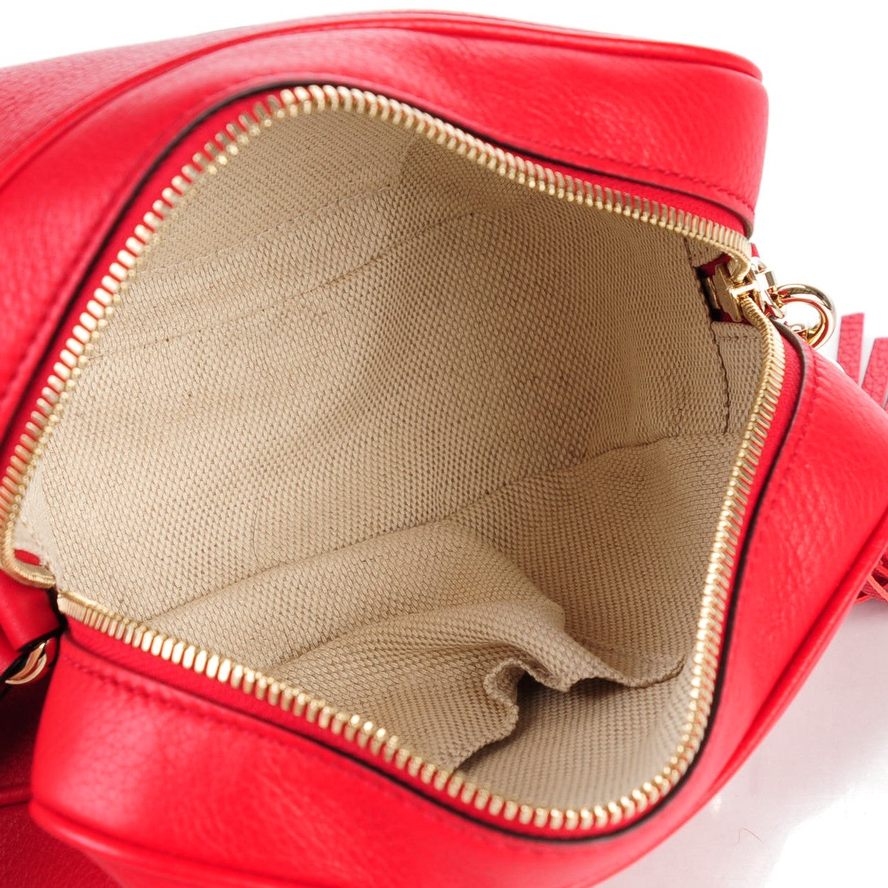 Pebbled Calfskin Small Soho Disco Bag Tabasco Red