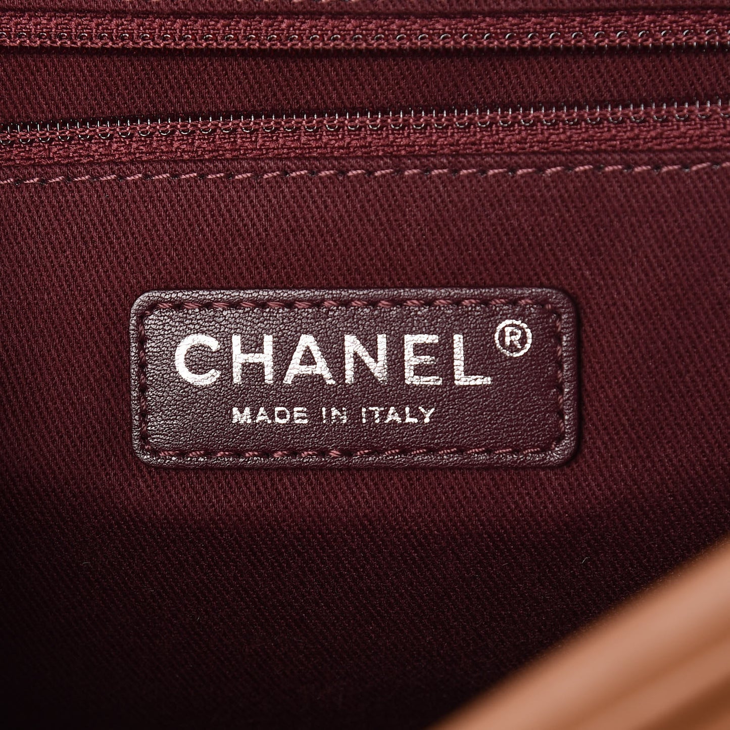 Calfskin Quilted Jumbo Coco Sporran Flap Light Brown