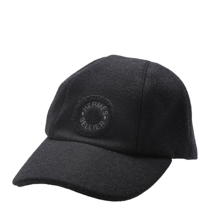 Hermes Wool Davis Varsity Cap 57 Black 1 of 7