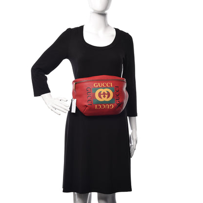 Gucci Grained Calfskin Logo Belt Bag Hibiscus Red 2 of 9