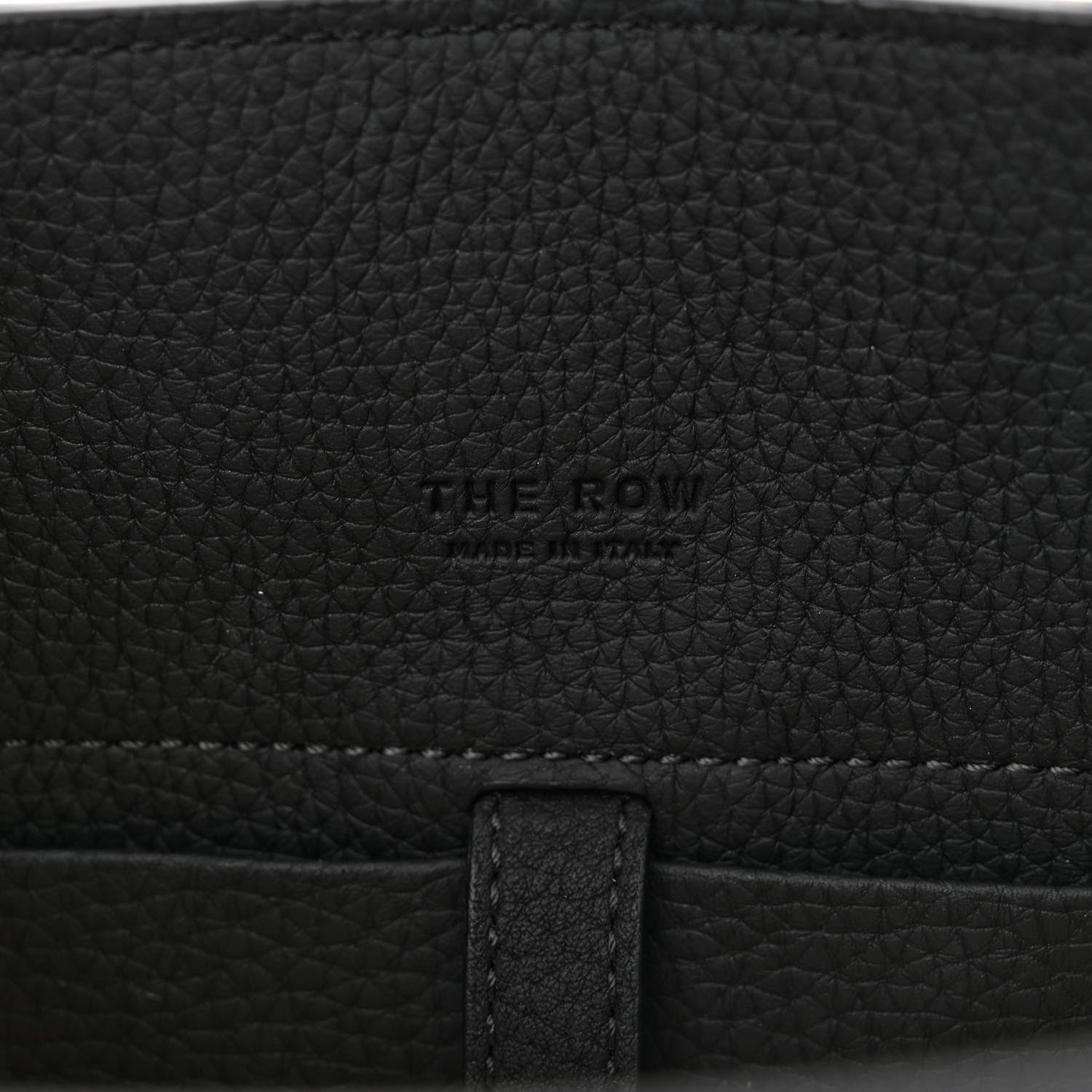 The Row Grained Calfskin Soft Margaux 10 Bag Black 6 of 9