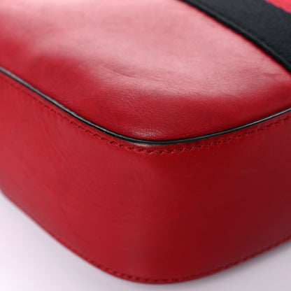Gucci Calfskin Web Small Webby Bee Shoulder Bag Red 9 of 35
