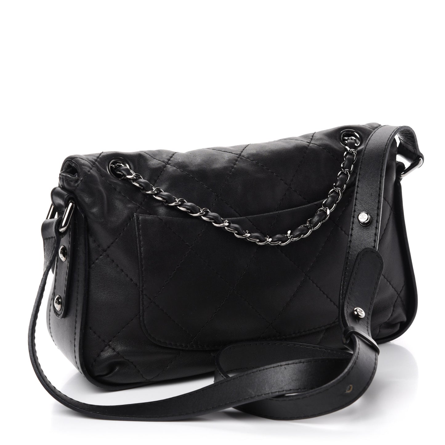 Calfskin Country Chic Cross Body Flap Black