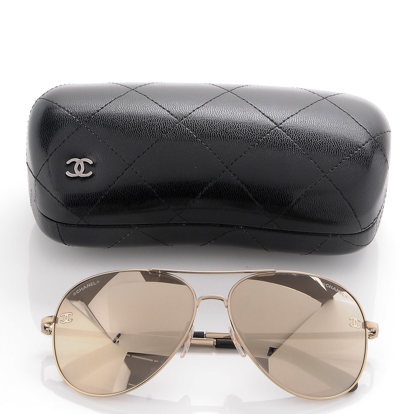 Metal Aviator CC Sunglasses 4189-T-Q Brown