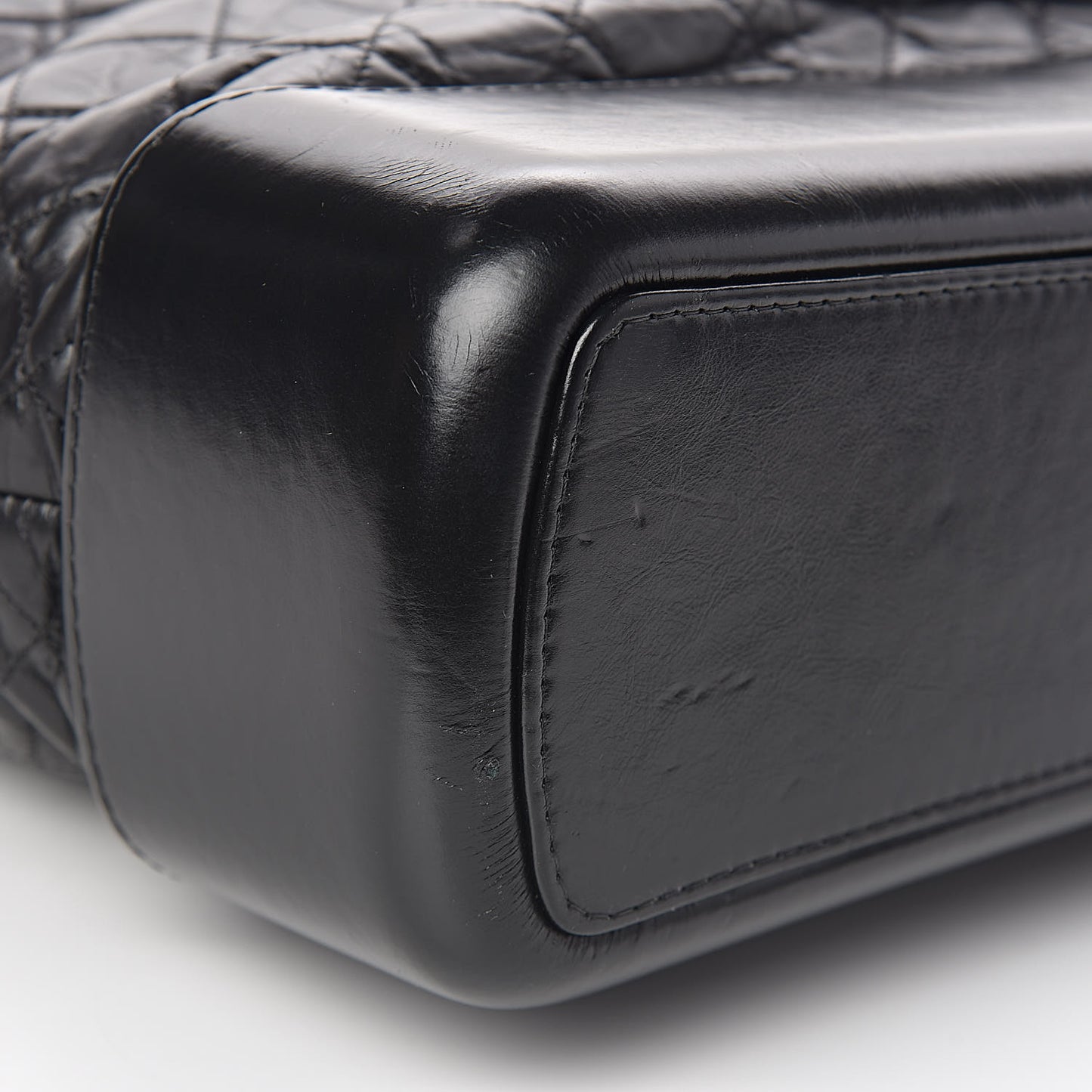 Calfskin Quilted Large Gabrielle Shopping Tote Black