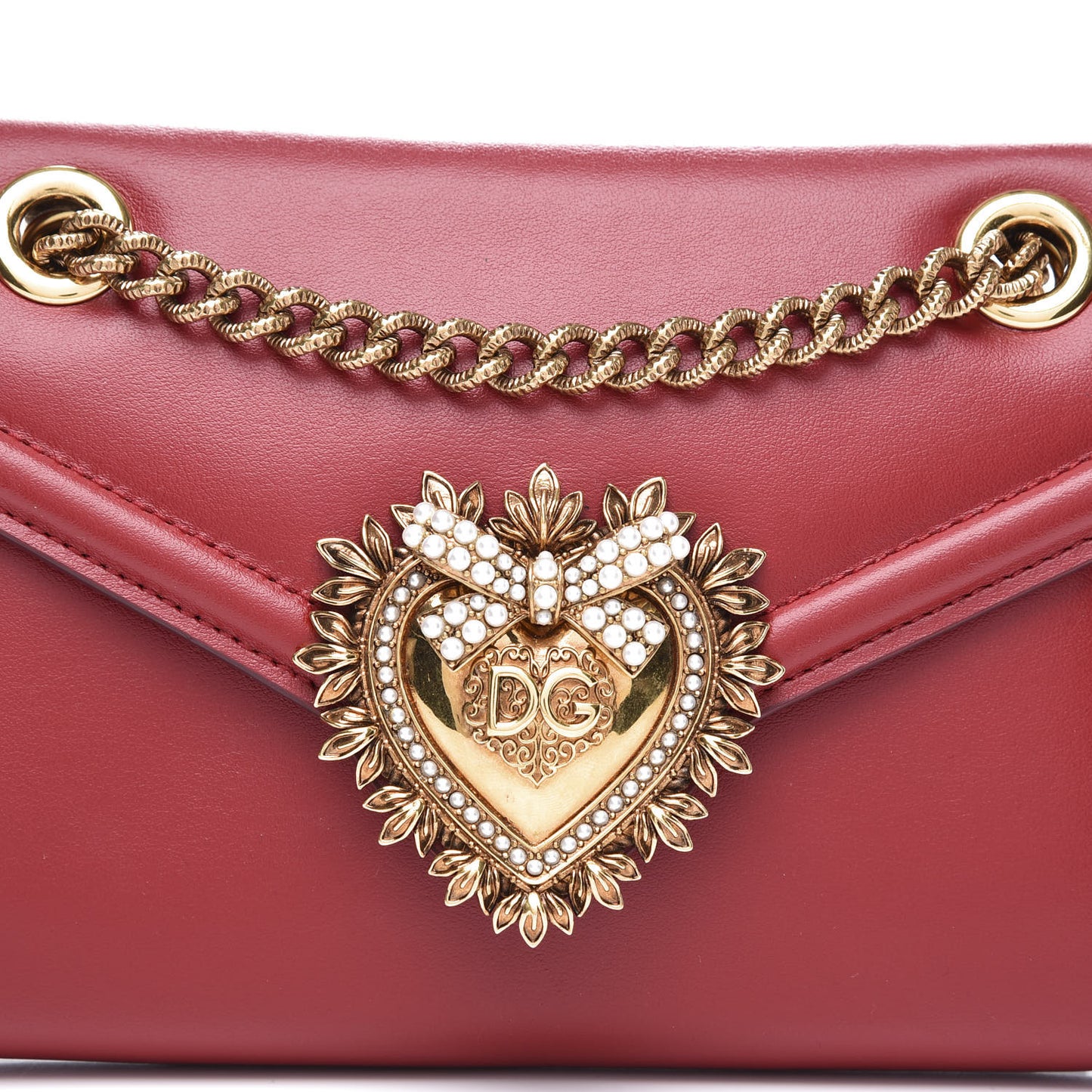 Smooth Calfskin Mini Devotion Crossbody Bag Red