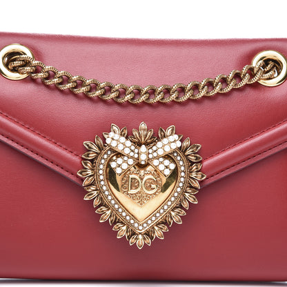 Dolce & Gabbana Smooth Calfskin Mini Devotion Crossbody Bag Red 7 of 8
