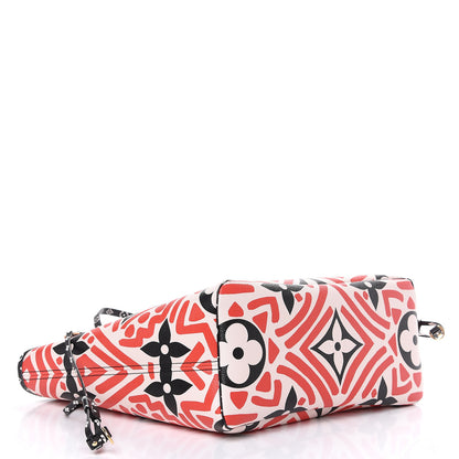 Louis Vuitton Monogram Giant Crafty Neverfull MM Creme Rouge Black 3 of 9