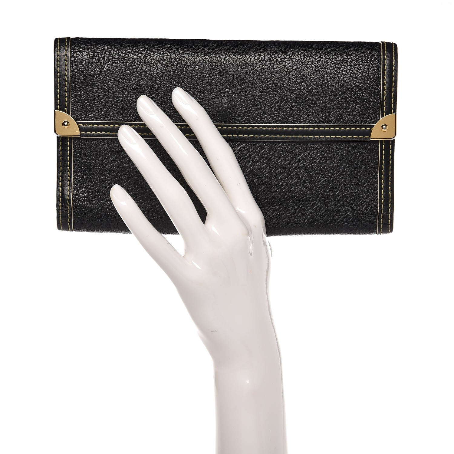 Louis Vuitton Suhali Porte Tresor International Wallet Black 2 of 12
