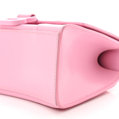 Balenciaga Shiny Box Calfskin Tonal B Hourglass Top Handle Bag XS Candy Pink 9 of 10