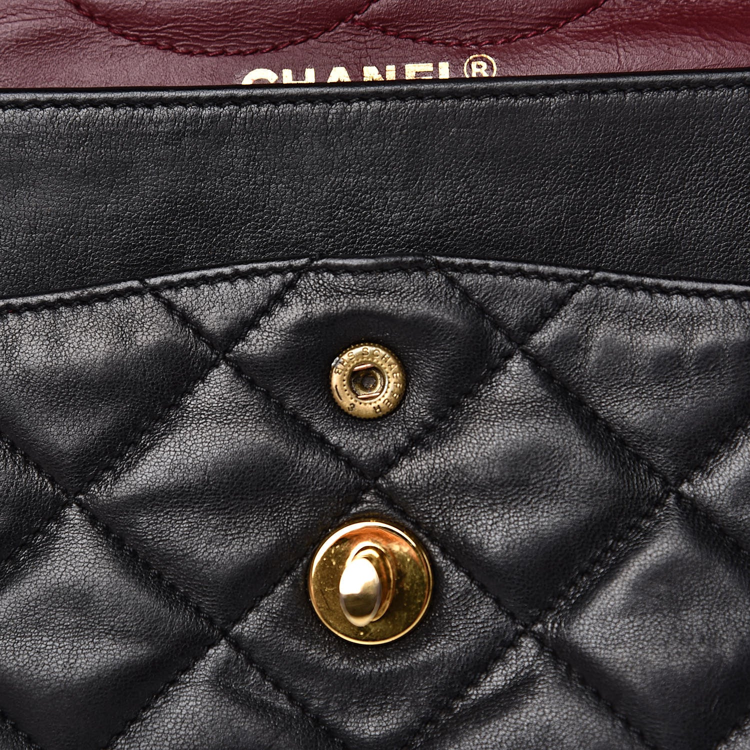 Chanel Lambskin Quilted Medium Double Flap Black 16 of 17