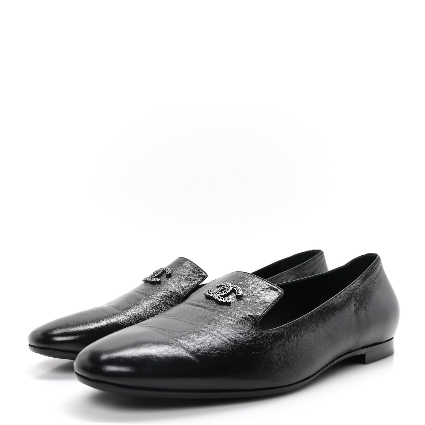 Lambskin CC Loafers 41 Black