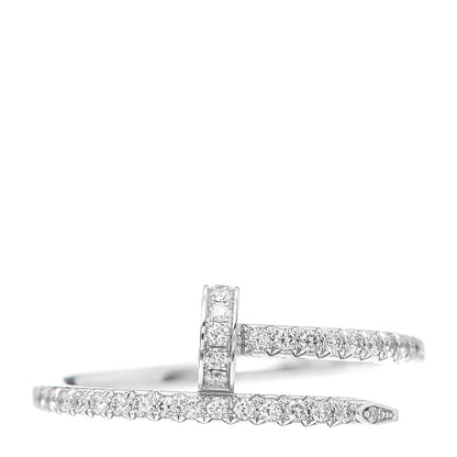 Cartier 18K White Gold Diamond Juste Un Clou Paved Ring 57 8 1 of 6