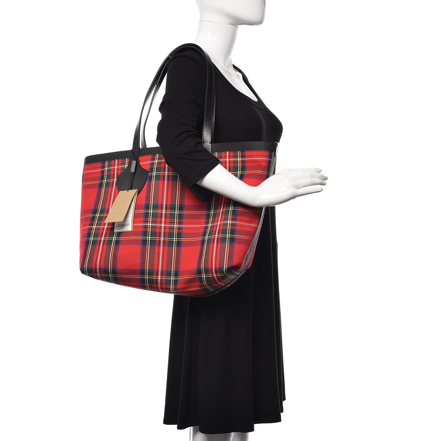 Burberry Vintage Check Medium The Giant Reversible Tote Antique Yellow Bright Red 2 of 12