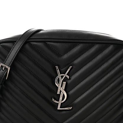 Saint Laurent Calfskin Matelasse Monogram Lou Camera Bag Black 8 of 16