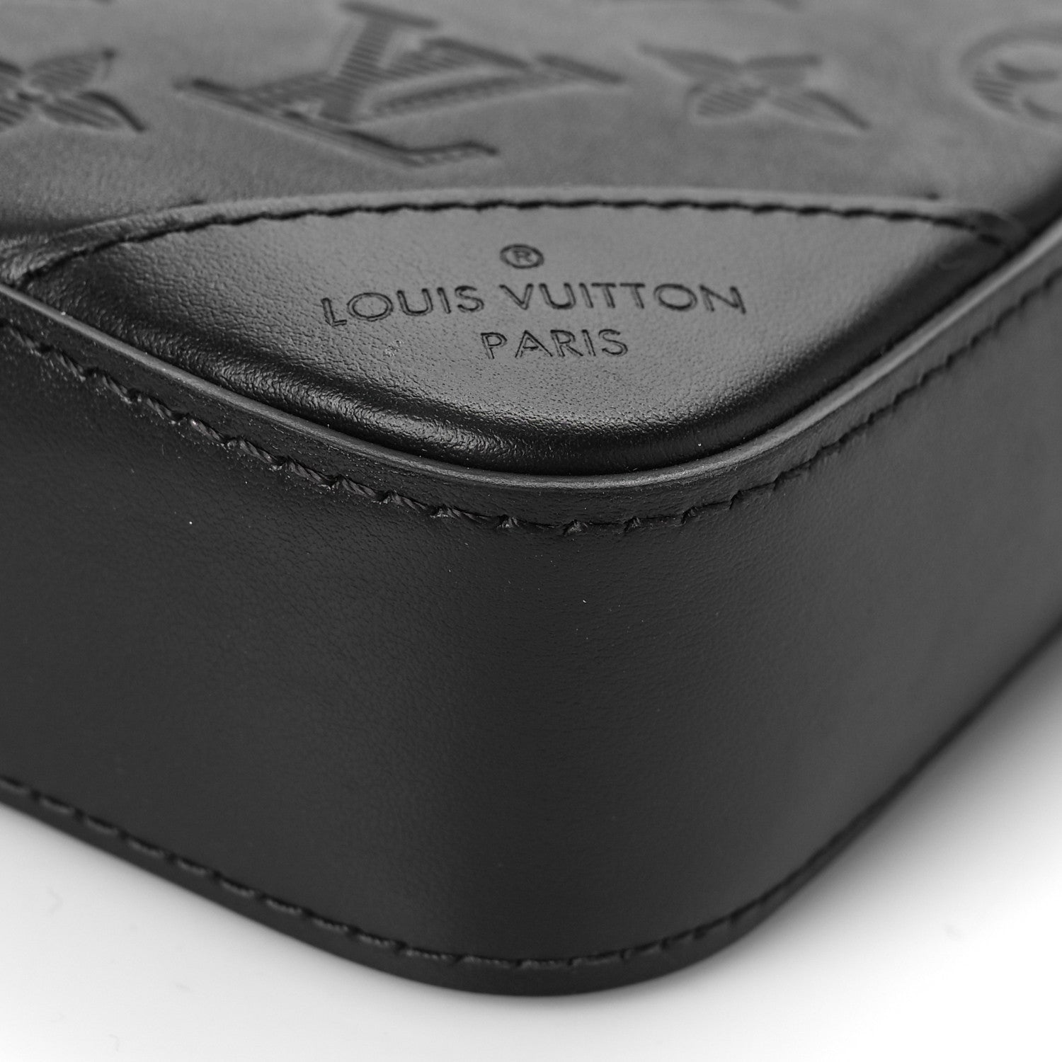 Louis Vuitton Calfskin Monogram Shadow Duo Messenger Black 7 of 8