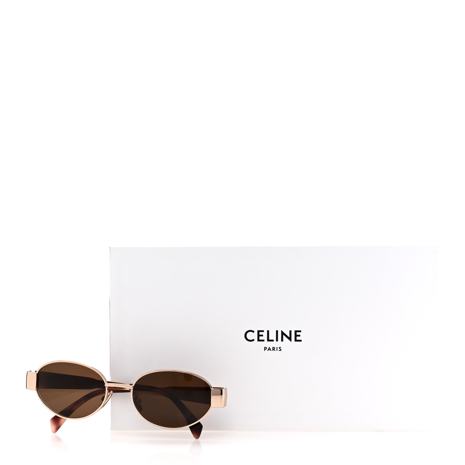 Celine Metal Triomphe 01 Sunglasses CL40235U Rose Gold Brown