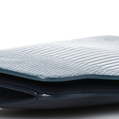 Loro Piana Lizard Crocodile Sesia Clutch Green Black Purple 9 of 16