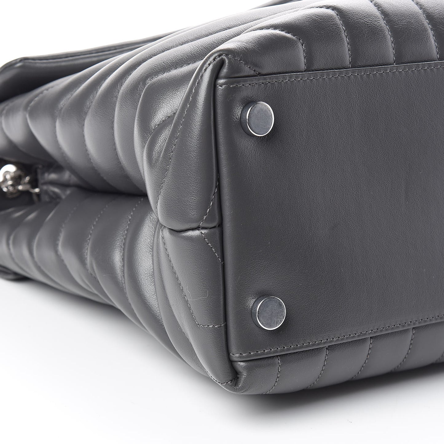 Calfskin Y Quilted Monogram Large Loulou Chain Satchel Earth