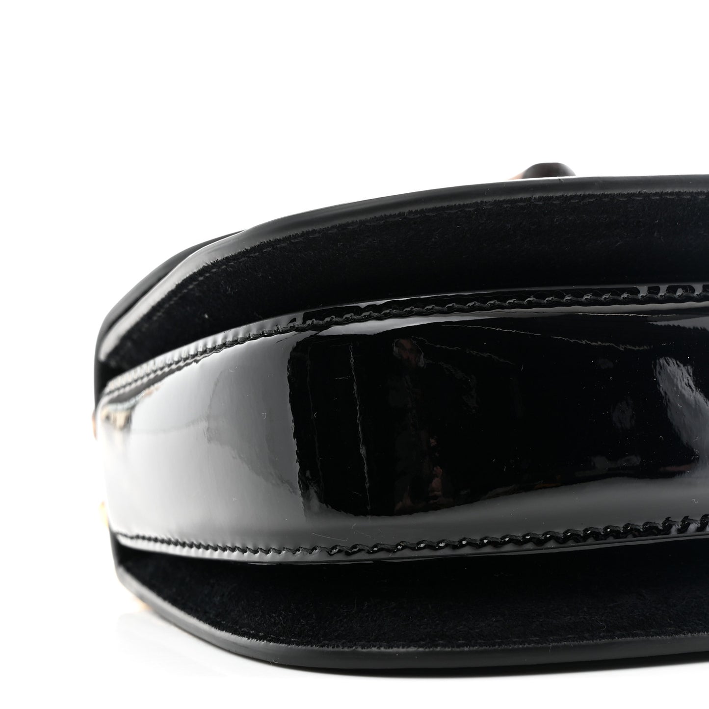 Patent Crystal Mini Bamboo 1947 Top Handle Chain Bag Black
