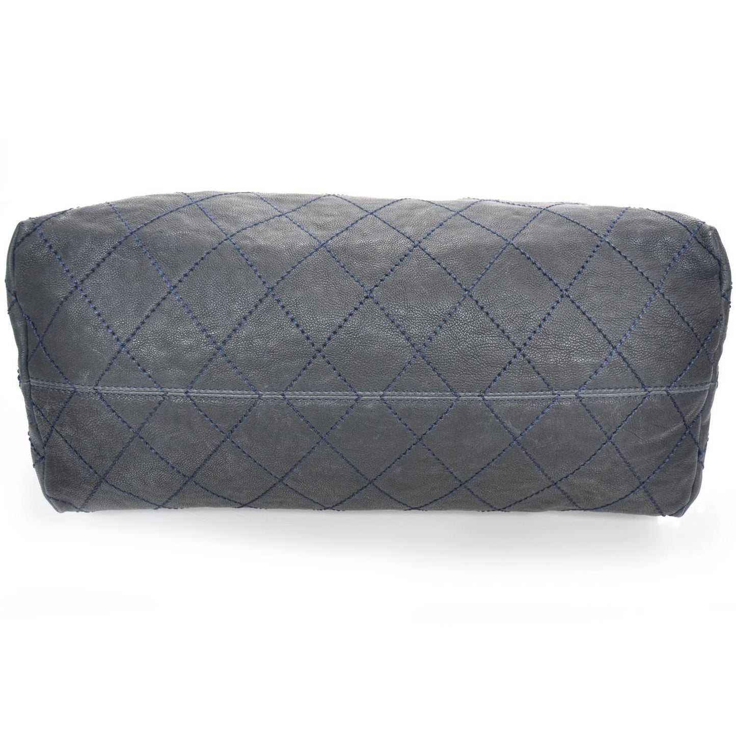Leather Coco Cabas Navy Blue