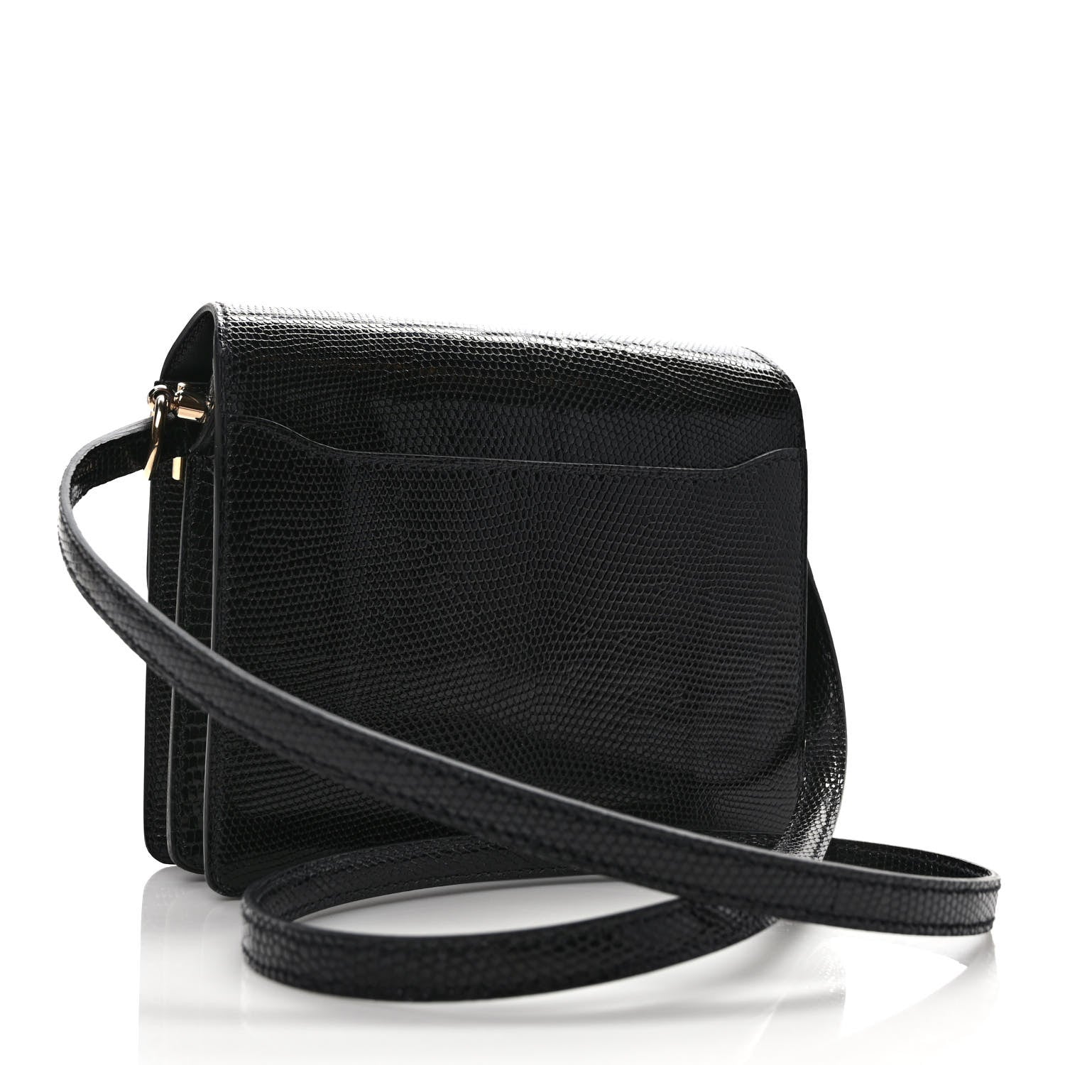 Hermes Lizard Mini Sac Roulis Black 3 of 10