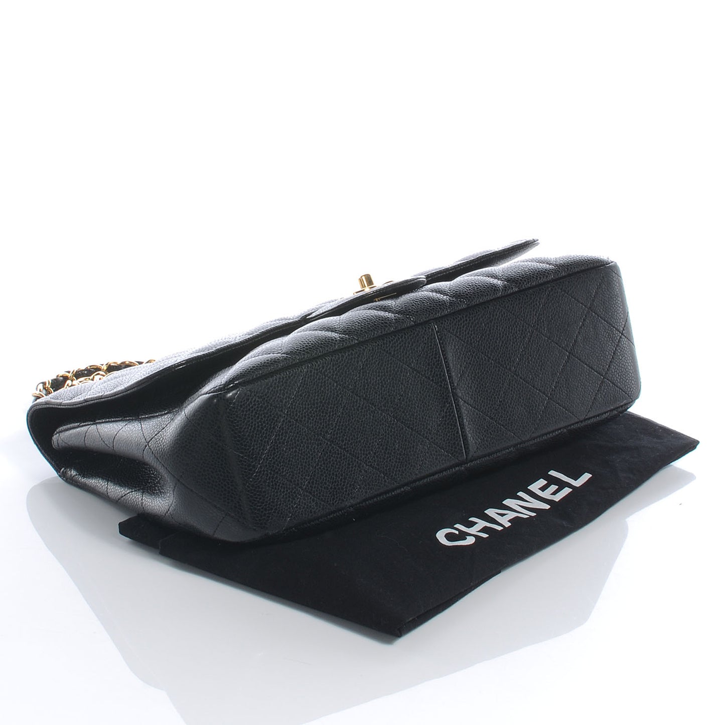 Caviar Jumbo Single Flap Black