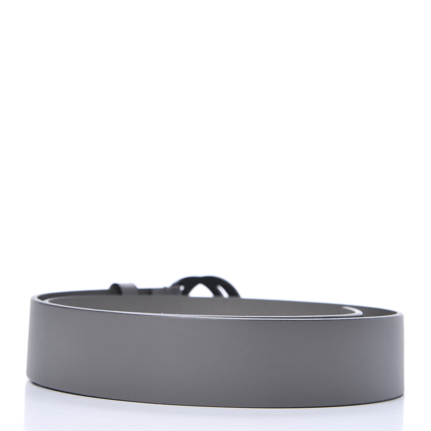 Calfskin Interlocking G Belt 85 34 Grey