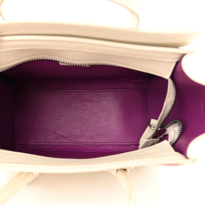 Celine Smooth Calfskin Nano Luggage White Magenta 5 of 24