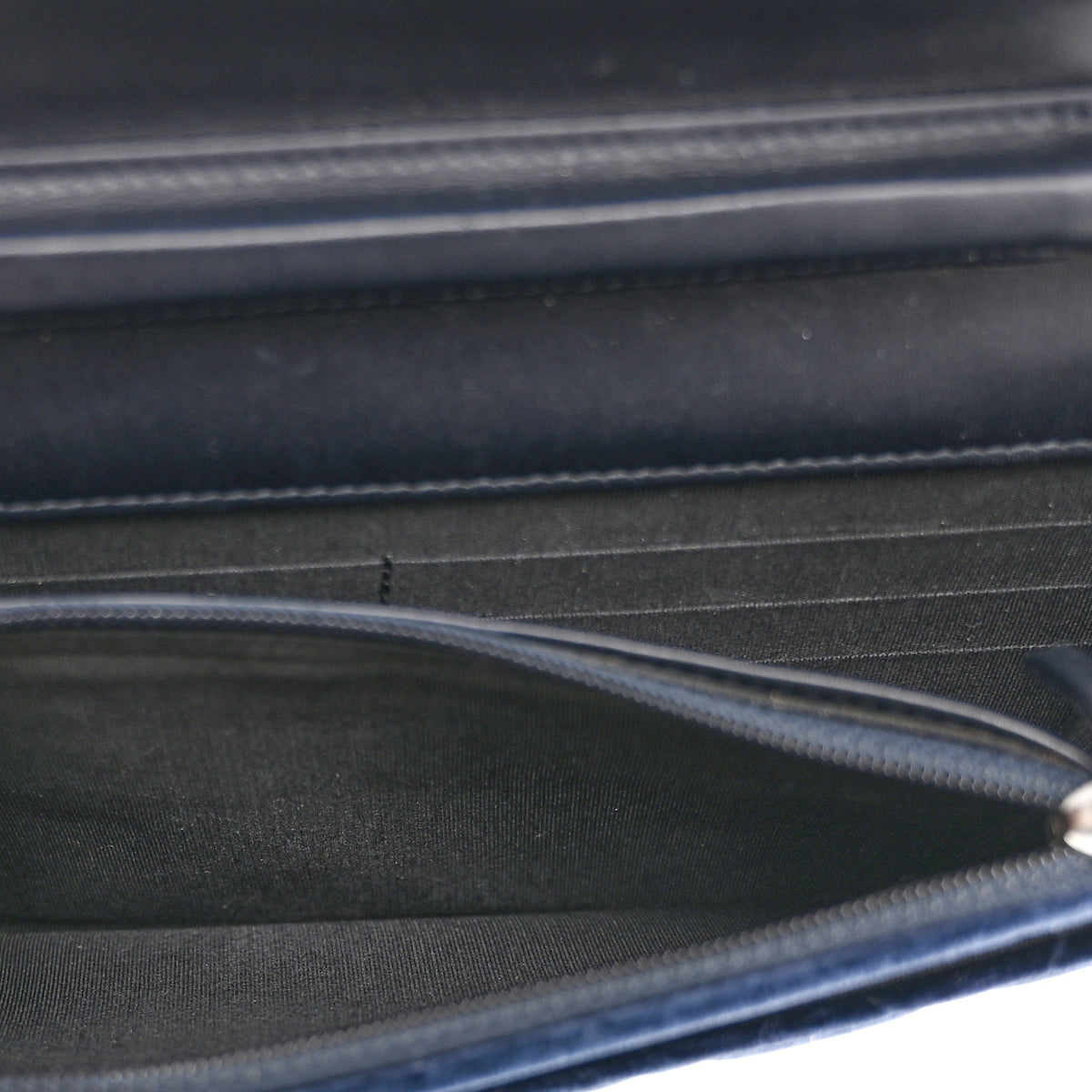 Velvet Quilted Boy Wallet On Chain WOC Blue