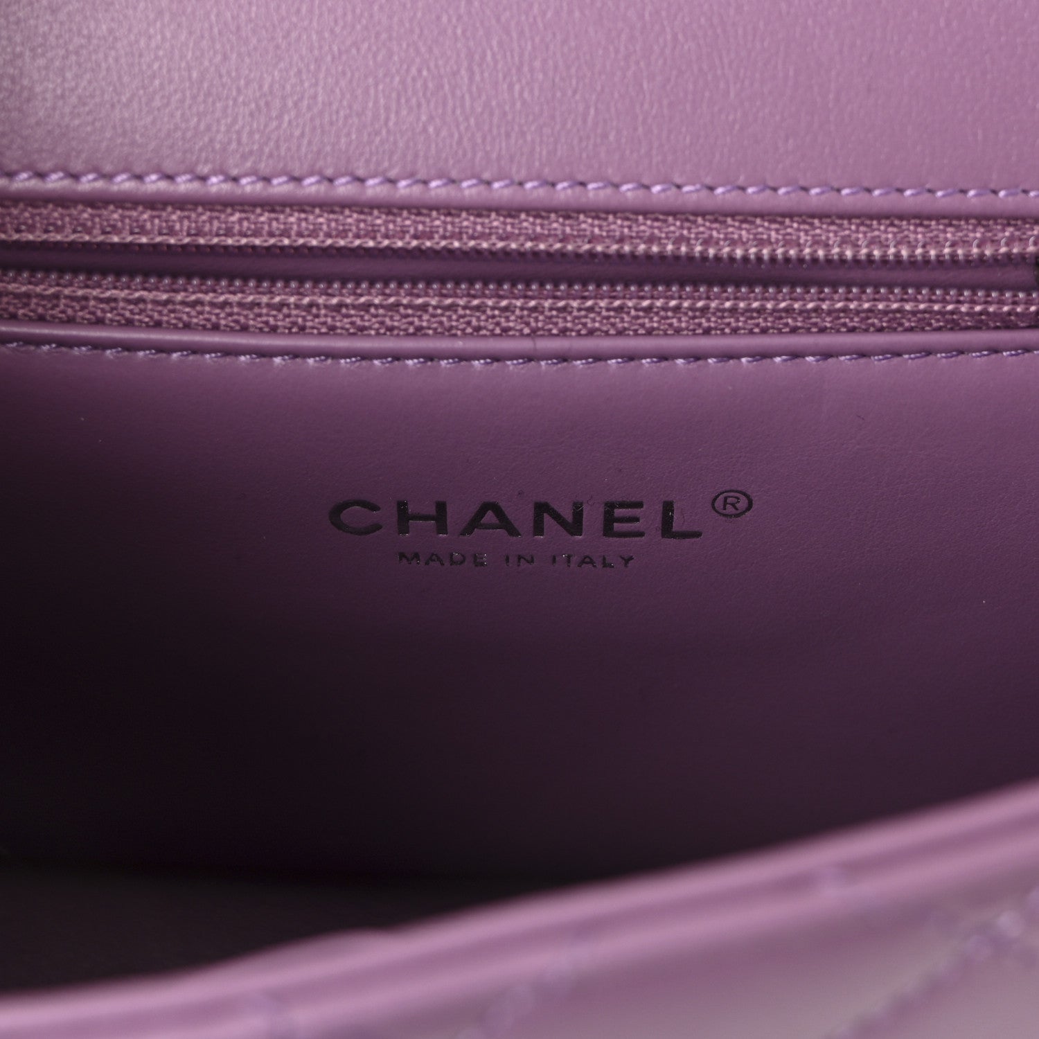 Chanel Lambskin Quilted Small CC Filigree Flap Purple 6 of 10