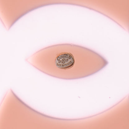 Chanel Resin CC Cuff Brown Pink 4 of 4
