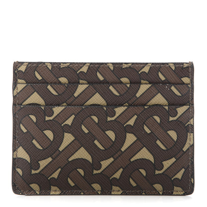 Burberry E-Canvas Monogram Card Case Bridle Brown 1 of 6