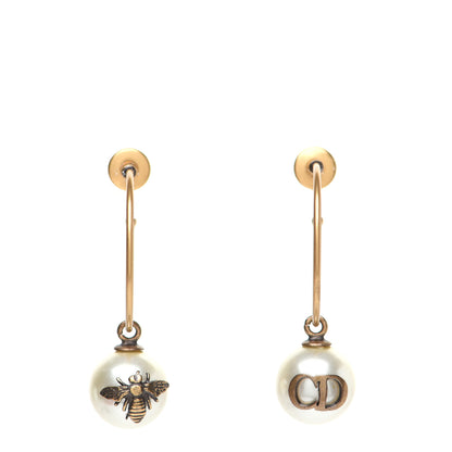 Christian Dior Pearl Bee Star Mise En Dior Tribal Hoop Earrings 1 of 5